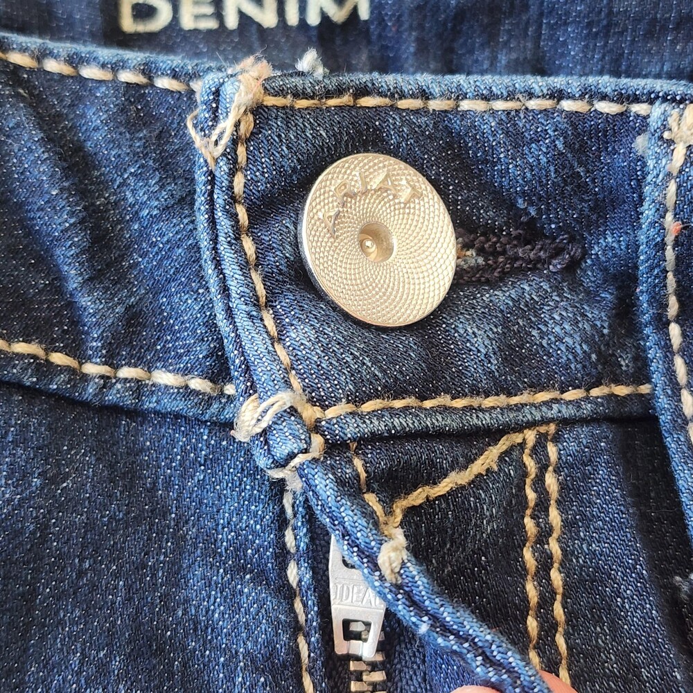 Ariat Trouser Jeans Womens 30R Blue Medium Wash Mid Rise Wide Leg Stretch Denim - Picture 4 of 15